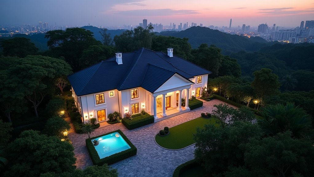 luxury bungalows symbolize wealth